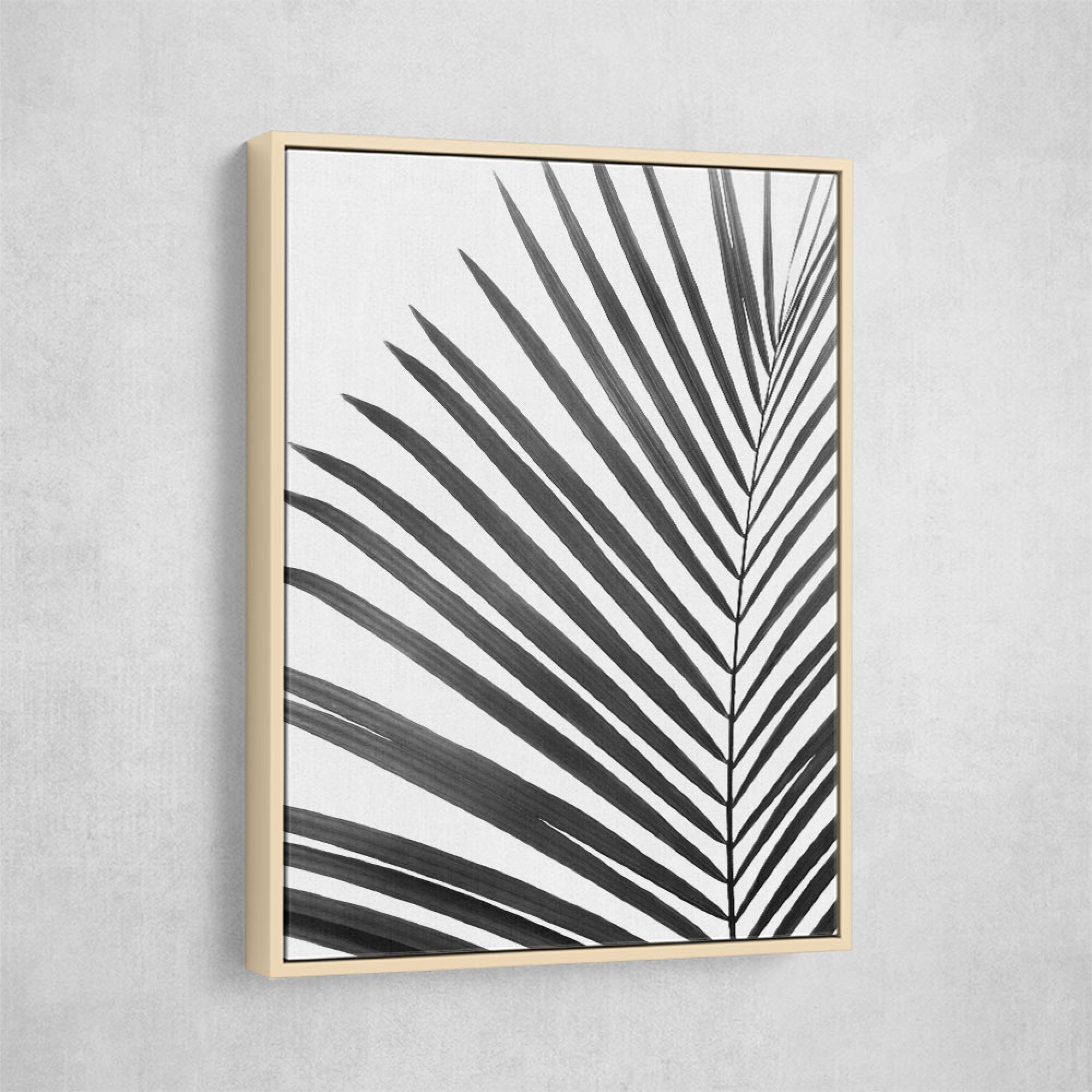 BW Palm Leaf Wall Art